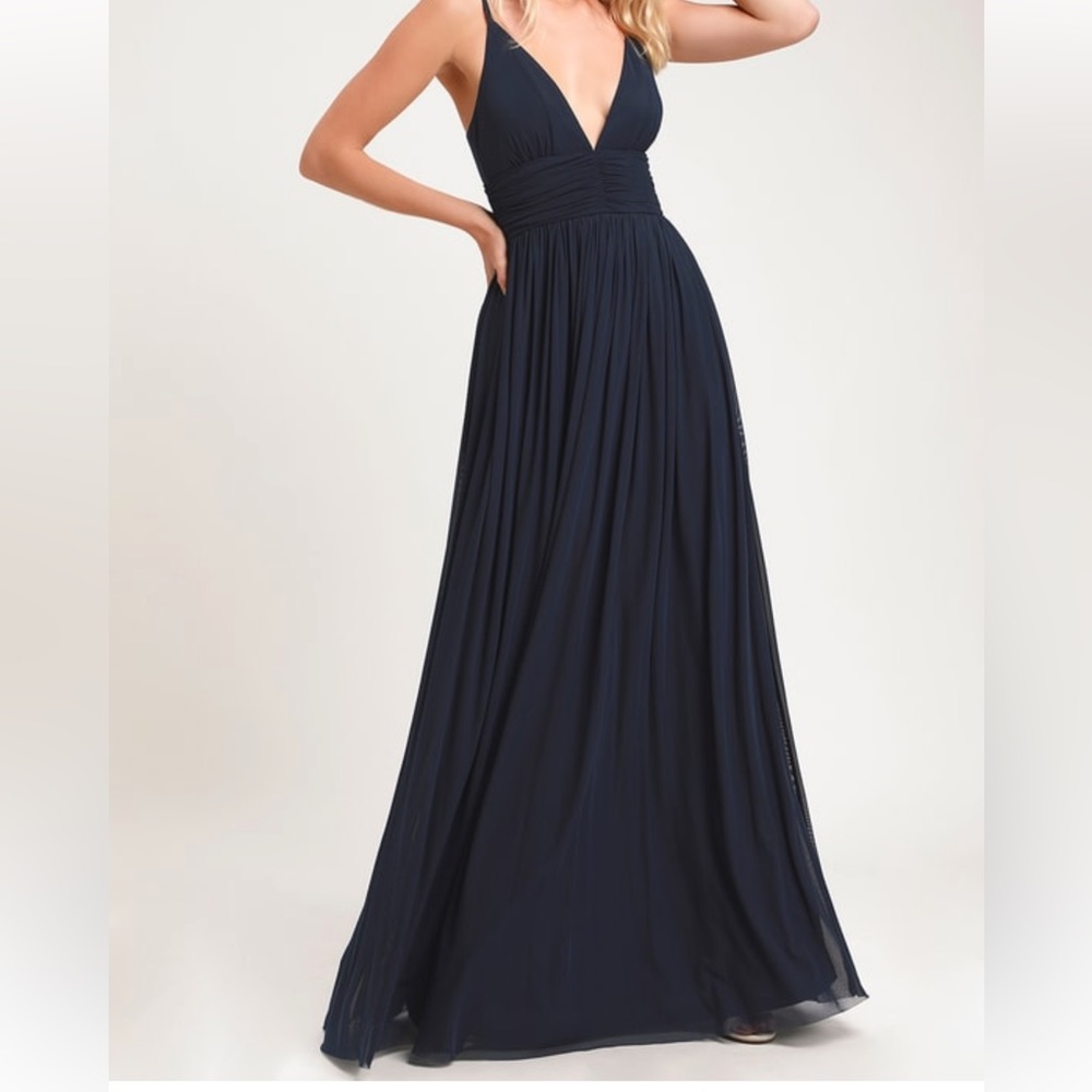 Navy Blue Maxi Dress, size Small.